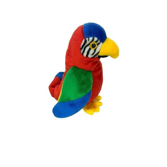 Ty Beanie Babies Jabber‎ P.E. STYLE red Parrot bird plush stuffed animal toy - Picture 1 of 8